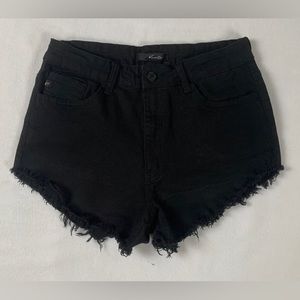 Kancan Mid Rise Cut Off Jean Shorts Womens 11 Raw Frayed hem